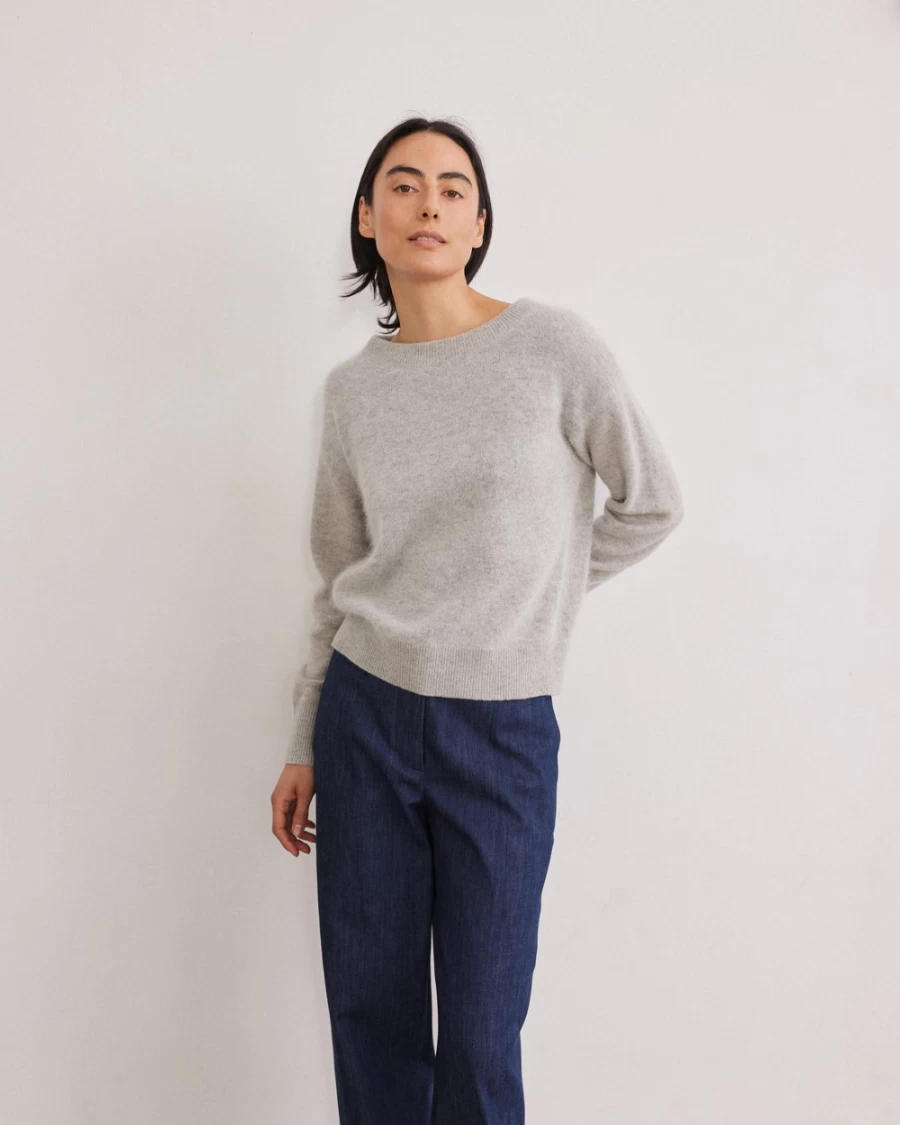 Rue Blanche Women's Ango50 Pull 23A Silver Sweater
