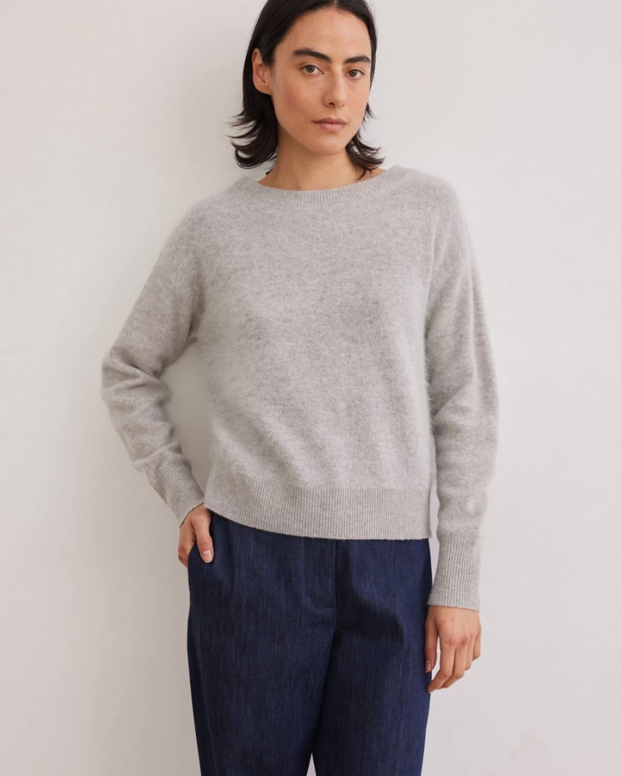 Rue Blanche Women's Ango50 Pull 23A Silver Sweater