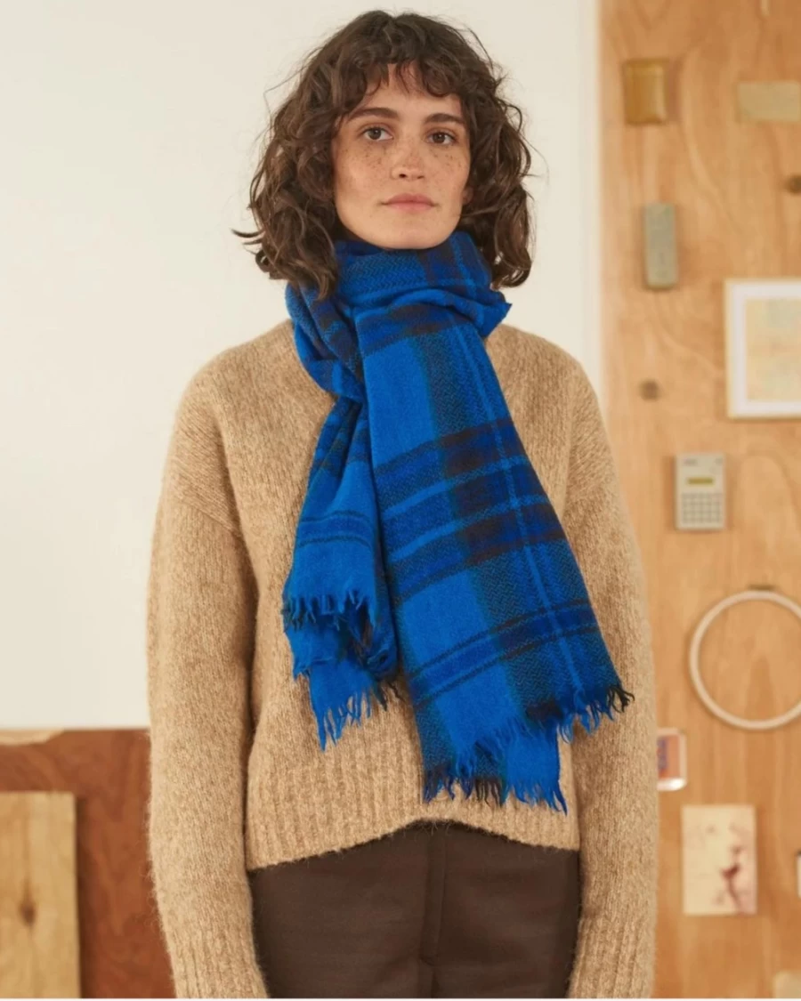 Rue Blanche Women's Blue Moismont Scarf - Soft Winter Accessory