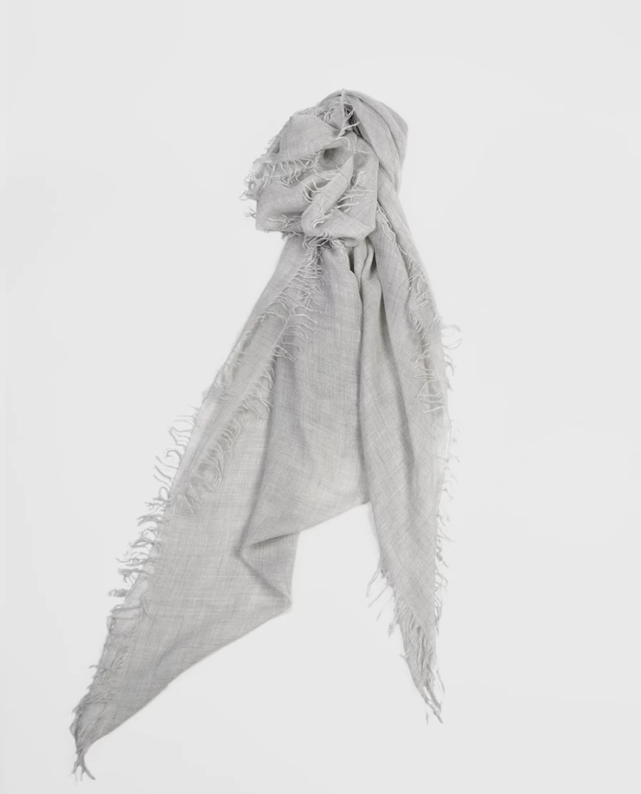 Rue Blanche Women's Enrica Light Grey Scarf – Elegant Faliero Sarti Inspired Design