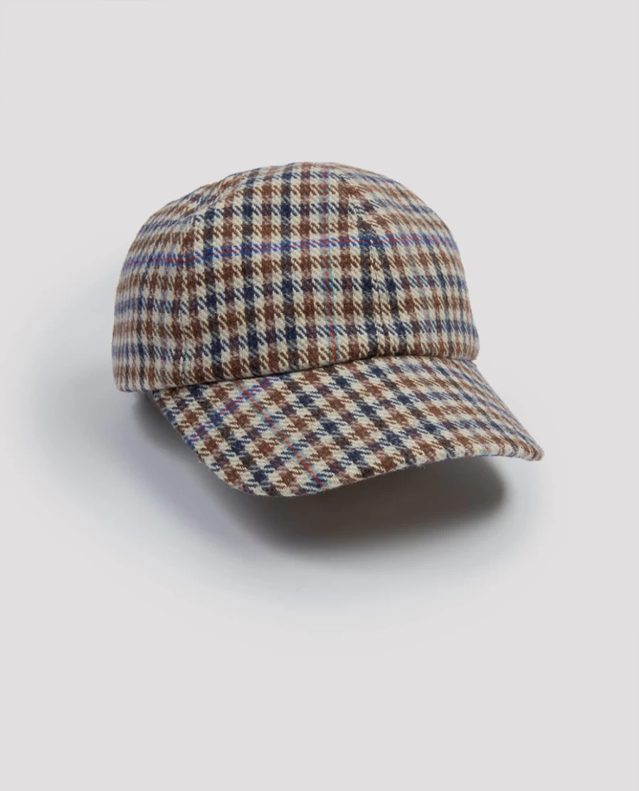 Rue Blanche Women's Beige Vichy Baseball Cap 23H-Bronte