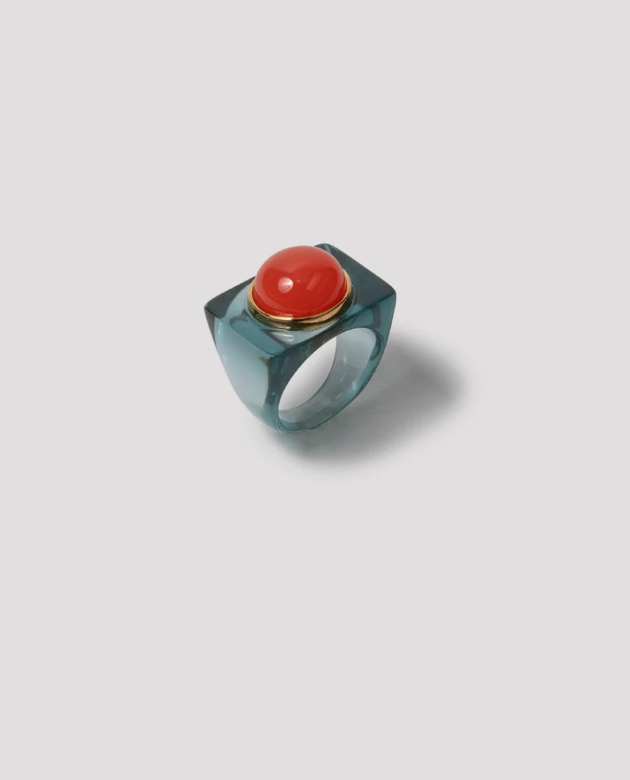 Rue Blanche Women's Orange Ring 23R05 - 23H Lucas Jack Style Fashion Jewelry