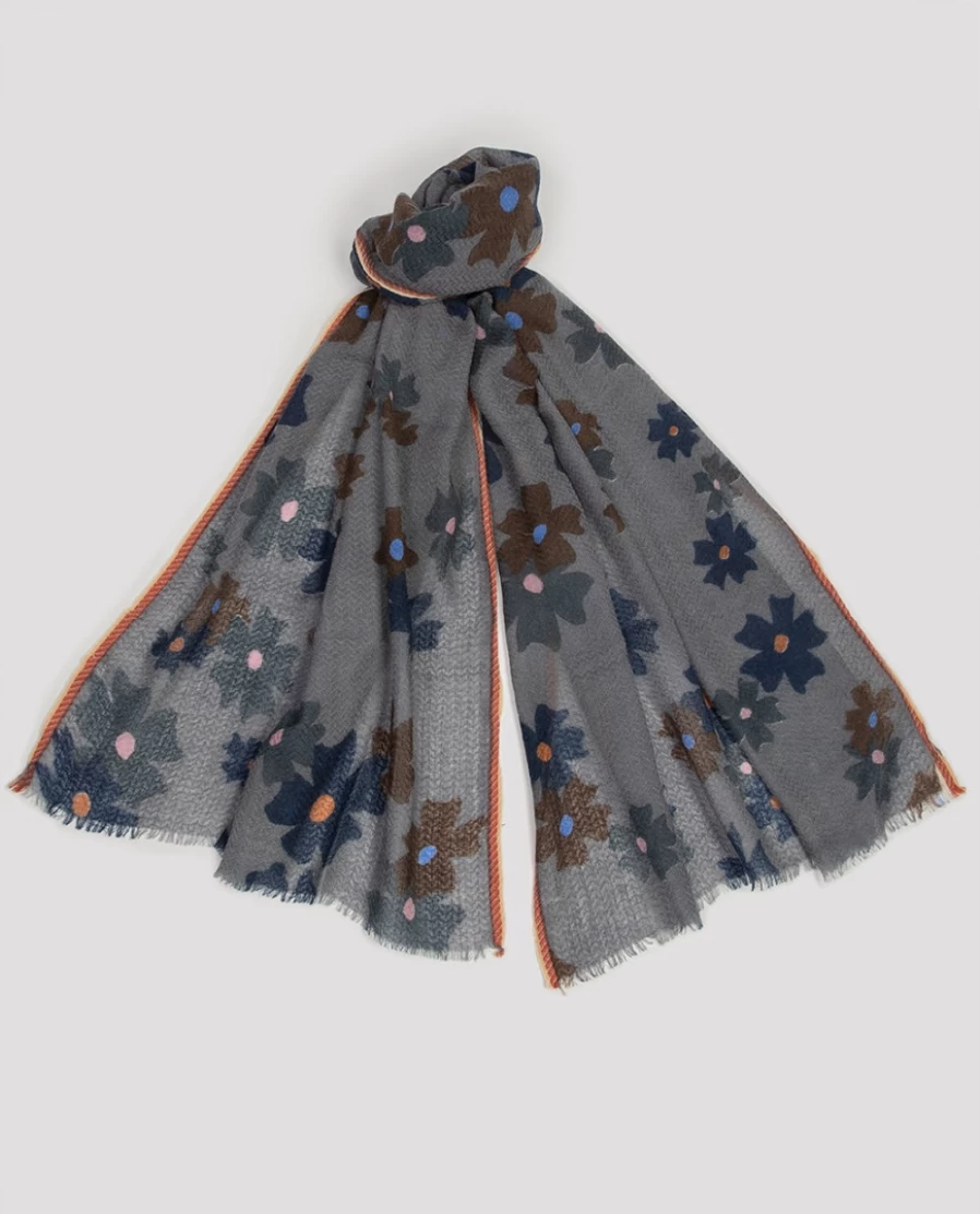 Rue Blanche Women's Printed Scarf Pw2360 in Steel - Epice Design Fashion Accessory