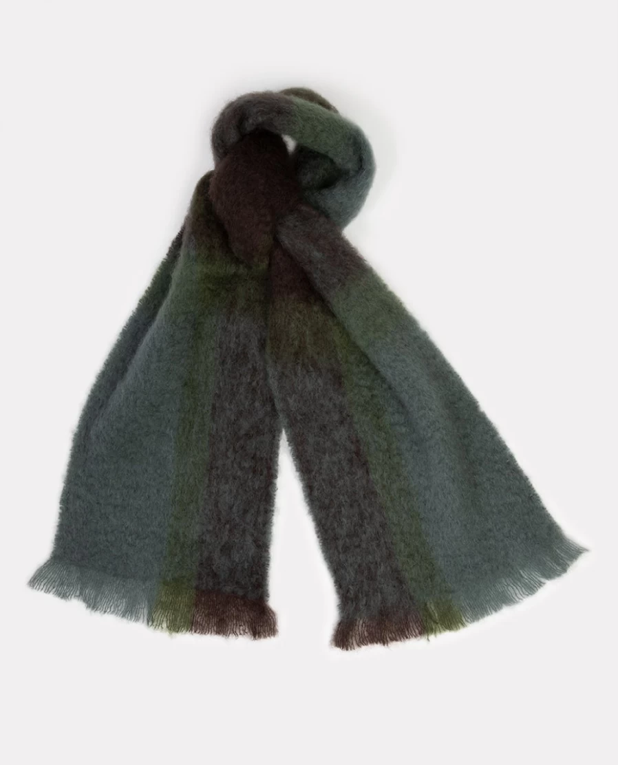Rue Blanche Women's Fleecy Lovat Green Scarf - Soft Winter Accessory