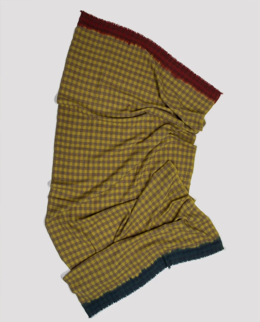 Rue Blanche Women's Beatles Scarf - Pistachio, Lovat & Green Striped Fashion Accessory