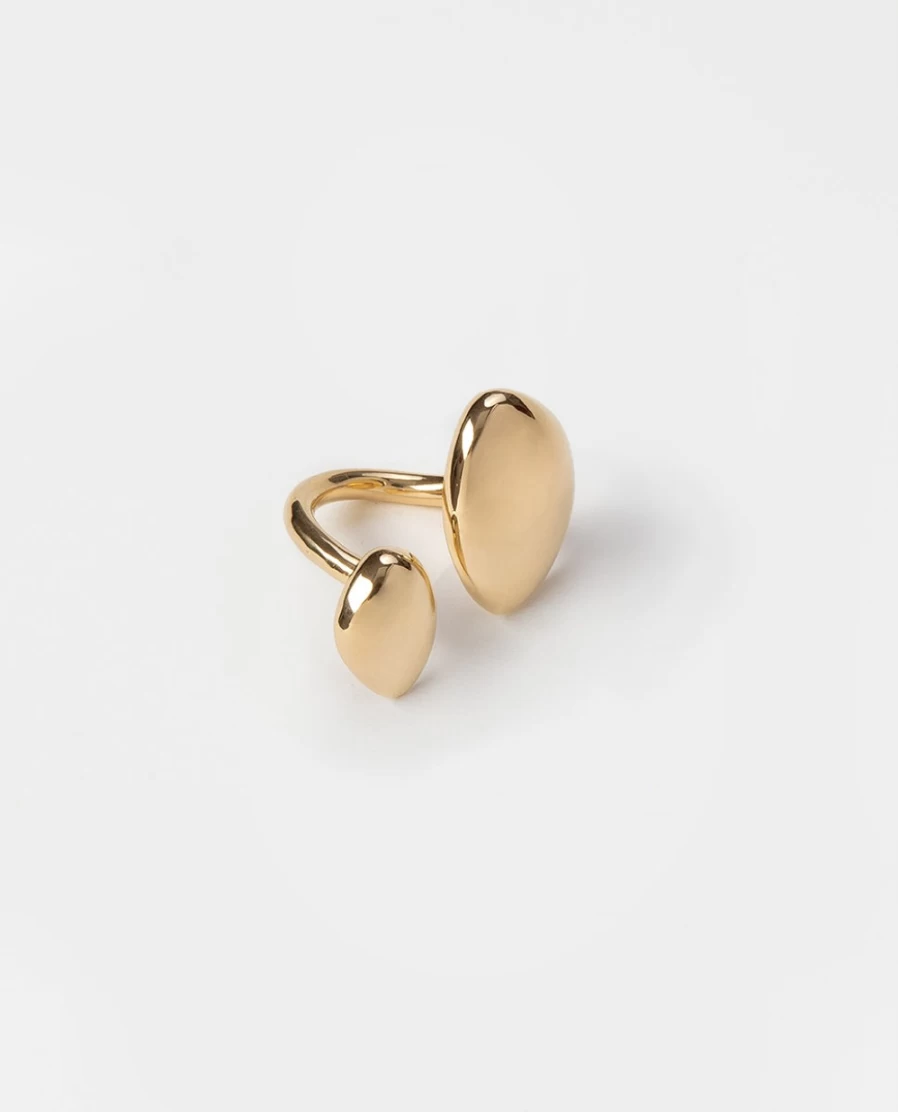 Rue Blanche Sabi Ring-Soko Women's Elegant Gold-Plated Statement Ring