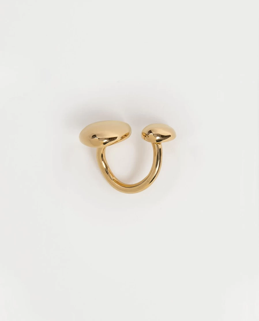 Rue Blanche Sabi Ring-Soko Women's Elegant Gold-Plated Statement Ring