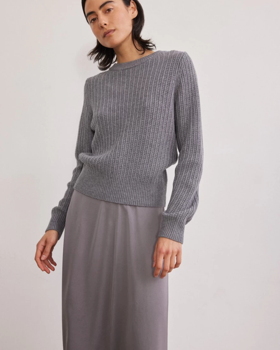 Rue Blanche Women's Chelsea Pull 23A Grey Melange Sweater