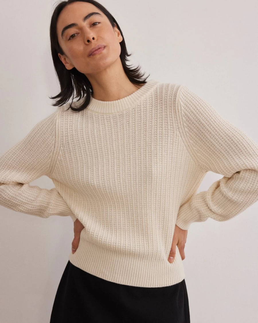 Rue Blanche Women's Chelsea Pull 23A Ecru Sweater