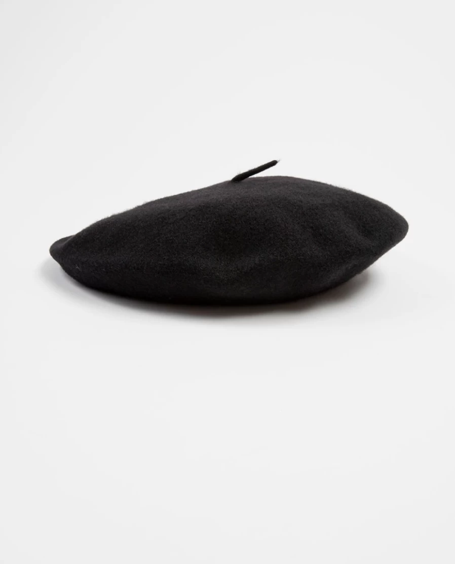 Rue Blanche Women's Black Bronte Beret Hat - Classic French Style