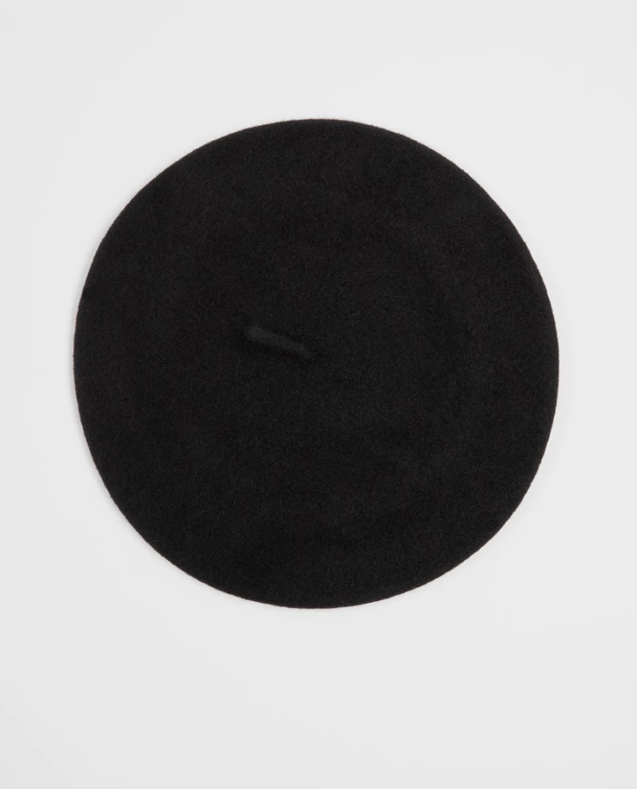 Rue Blanche Women's Black Bronte Beret Hat - Classic French Style