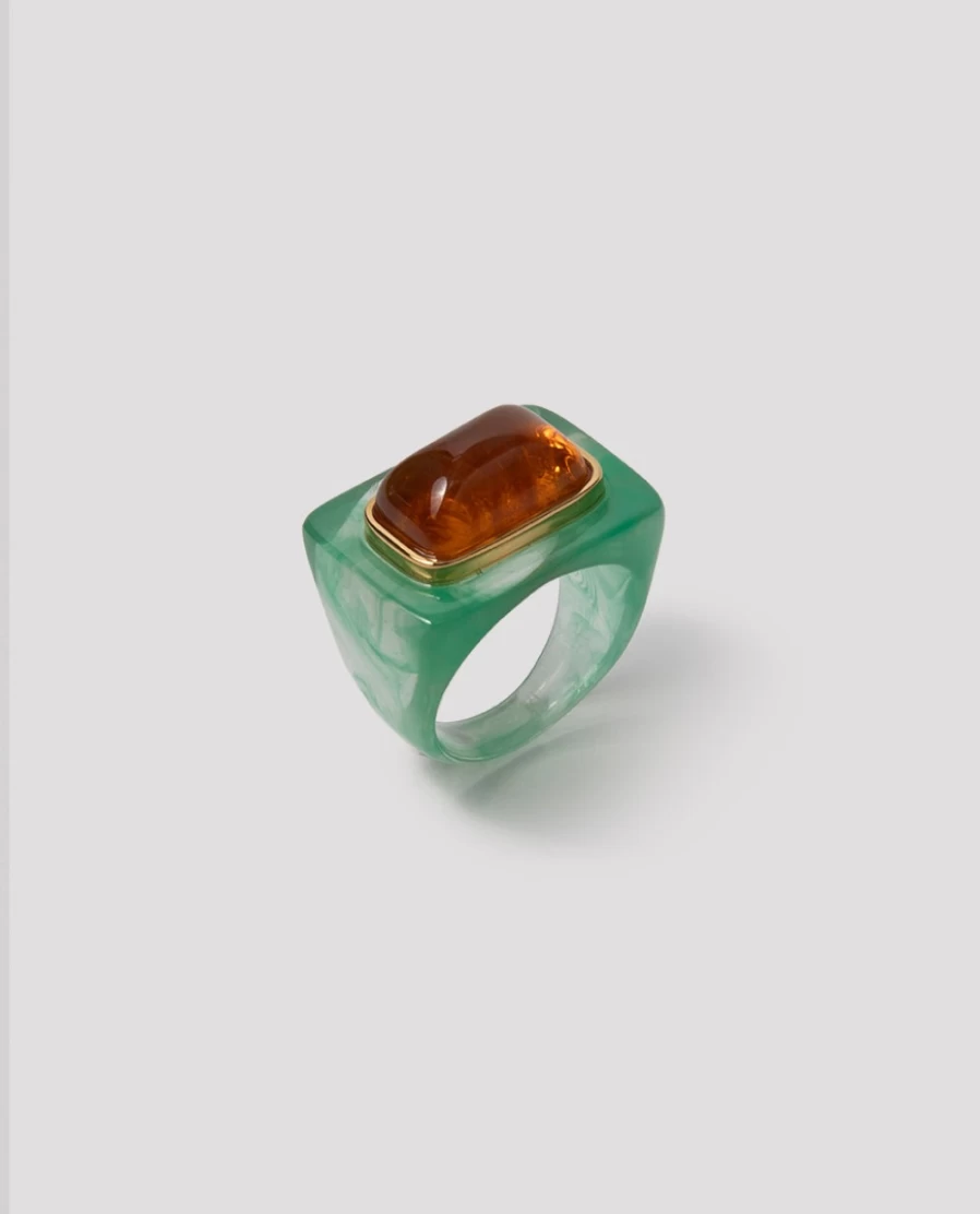 Rue Blanche Women's Ring 23R06 Vert 23H-Lucas Jack Green Fashion Jewelry