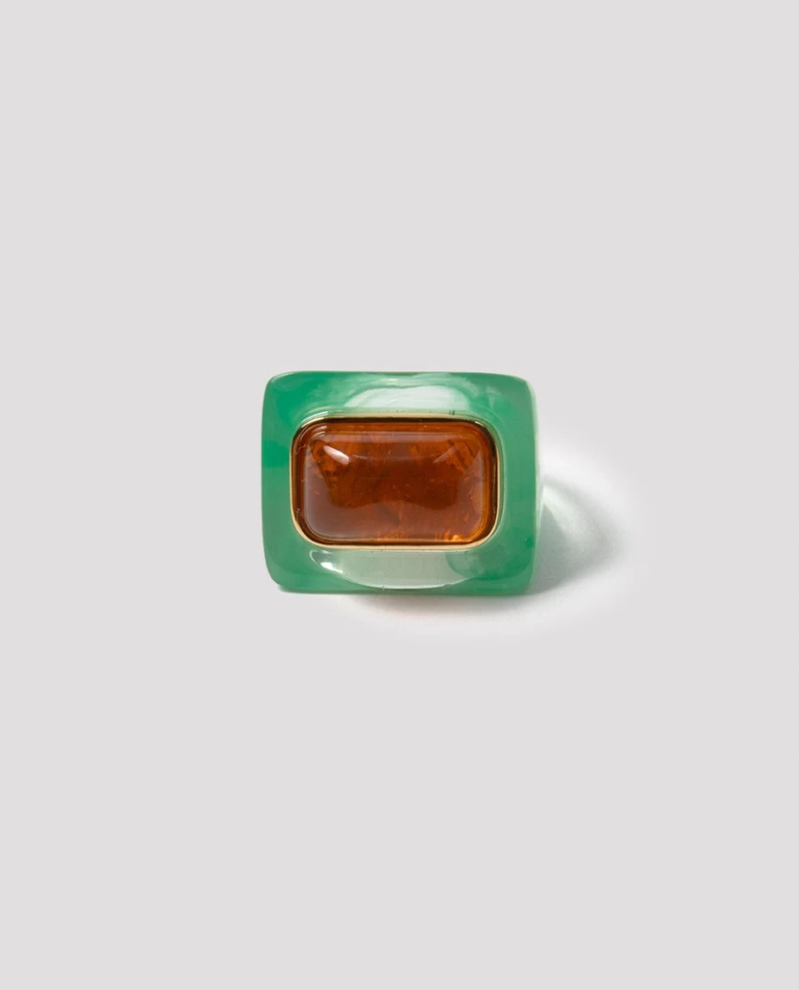 Rue Blanche Women's Ring 23R06 Vert 23H-Lucas Jack Green Fashion Jewelry