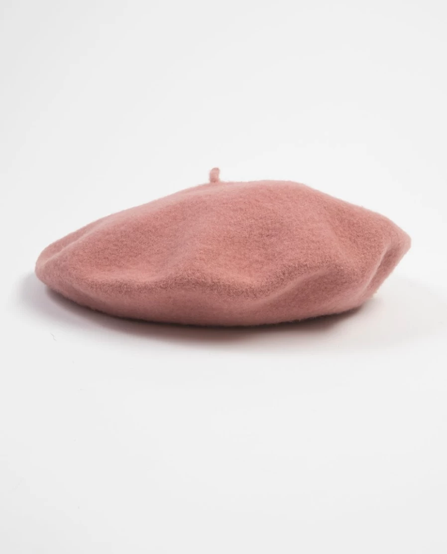 Rue Blanche Women's Blush Beret Hat - Classic Bronte Style Wool Beret for Women