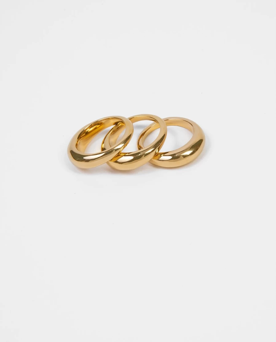 Rue Blanche Women's Triple Rings 21H – Soko Elegant Stackable Gold Jewelry